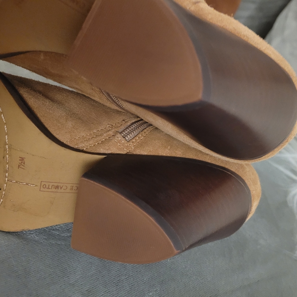 Vince Camuto Tan Suede Ankle Boots - Picture 5 of 16